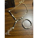 Anthropologie Takara Tassel Necklace gold and pearl necklace and bracelet set Photo 9