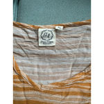 Women's Grace & Emma Tunic XL Orange Green Striped Floral Photo 3