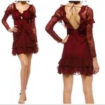 For Love & Lemons NWT Daphne Mini Dress Bordeaux, S Photo 1