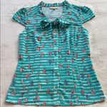 Modcloth  Sailboat Print Blouse Photo 11