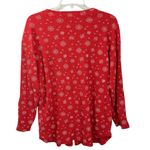 Victoria's Secret  Red Thermal Waffle Knit Snowflake Pajama Set Size M Photo 2
