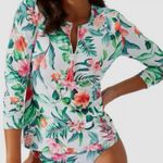 Tommy Bahama Swim Tropical Half Zip Rash Guard Photo 0