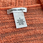 Laura Ashley  orange knit open front cardigan lightweight size Small Preloved Photo 4