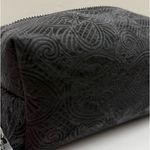 Vince Camuto Black Embossed Cosmetic Bag w/ Rhinestone Skull Charm – NWT Photo 5