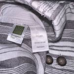 Garnet Hill Womens High Rise Gray White Striped Linen Casual Pants Pockets 14 Photo 5