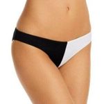AQUA Swim Bikini Bottom Hipster Colorblocked Black White L Photo 0