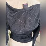 Wrapper  Goth Black Lined Blouse Size Small/Medium Photo 3