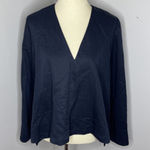 MM.LaFleur  The Annette Top in Everday Twill Blue‎ Night Medium M Photo 0