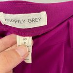 HAPPILY GREY Wide Leg Trouser Pants Womens 9 Pink Purple Pleated Hem Slits NWT Size 8 Photo 3