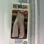 REWASH  White and Gray Striped Wide-Leg Pants Photo 1