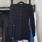 New WARDROBE.NYC Black Knit Cardigan Mini Dress with Shoulder Pads Size XS Photo 7