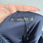 ZARA  Sequin Teal Black Blue Mini Party New Years Cocktail Bow Back Dress Small Photo 4