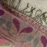 Pashmina Womens  Silk Scarf Shawl Paisley Green Pink Hippie Boho Ethnic Photo 2
