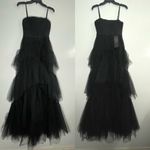 BCBGMAXAZRIA Size 6 Corset Tulle Tiered Oly Gown in Black (Blogger favorite) Photo 2