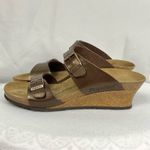 Papillio Dorothy Sandal Brown 2 Strap Adjustable Wedge Sz 39 Narrow width Photo 4