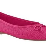 Birdies The Goldfinch Raspberry Raffia Bow Ballet Pointed Toe Flats Photo 0