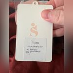 Selkie Oxford Ghosted Pullover Sweater Top Sheer Sleeves Chocolate Brocade XS Photo 2