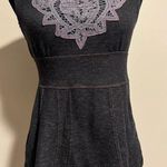 Free People EUC Blue and Gray Lace Floral Tank size small Photo 0