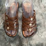 Genuine Merchandise Vintage Brown Braided Women's Sandals genuine leather Photo 2