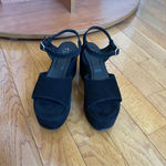 Aquatalia Women's Emmie Platform Heels Sandals suede black Sz 8.5 Photo 11