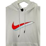 Nike White Graphic Cropped Hoodie Sweatshirt Women's Medium Photo 1