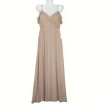 Birdy Grey  Spence Taupe Chiffon Convertible Dress Bridesmaid Prom SMALL‎ NWT Photo 13