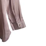 H&M Women Top 10 Taupe High Low Hem Satiny Gather Accent Disco Retro Y2K Flowy Photo 6