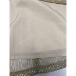 Skies Are Blue by Avara Gold Metallic Blouse Sleeve Keyhole Neckline Sz M Photo 4