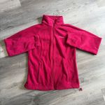 Columbia Fleece Zip Up Magenta Pink Medium Zipper Pockets Athleisure Photo 2
