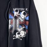 AC/DC  Plus Size 2X Jacket Hooded Pockets Manchester Skull Graphic Black B‎ Photo 2