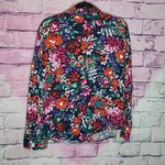 Anthropologie FLOREAT LOVED BY  SILKY THICK BUTTON FRONT V NECK COLLARED PJ TOP L Photo 6