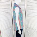 Bill Blass Check Color Block Sleeveless Button Front Shirt Multicolor Small Photo 2