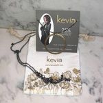 Unlisted Kevia Style Circle Pendant Long Necklace w Pouch Yellow Circle Black Chain New Photo 1