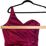 NWT Nanamacs Women's Metallic Magenta One Shoulder Mini Dress Size Medium Pink Photo 6