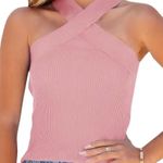 Solid Pink Criss Cross Top Photo 0
