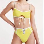 BNWT Set Ookioh Lemon Butter Yellow Crandon Amalfi Bikini Bottom and Top Size L Size L Photo 1