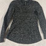 Athleta Sierra Crew Sweater Womens XS Black Marl Wool Blend Long Sleeve EUC Photo 0