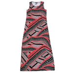 Chico's  0 Maxi Dress Sleeveless‎ Casual Summer Red Black Pattern Size 4 Photo 2