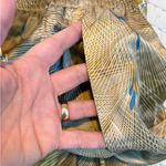 Hartford Olive and Beige Patterned Viscose Silk Pants Size S EUC Brown Photo 4