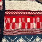 Marsh Landing Vintage Festive Red White and Blue Knit Vest with Star and Heart Patterns Photo 3