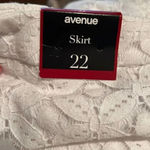 A Line AVENUE  lace Skirt NWT Size‎ 22 White Pleated Photo 4