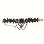 1pc Retro Style Gothic Black Rose Lace Tassel‎ Bracelet Spider Rose Bracelet Photo 8