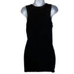 EXPRESS  Black Sleeveless Cutout ‎ Knit Mesh Shift  Tunic Top EUC Size Small Photo 4