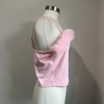 Forever 21  Angel Rhinestone Crop Top Faux Fur Trim Y2K NWT Size 1X Photo 1