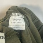 Amazhiyu Medium Linen Olive Green Straight Leg Cargo Pants Vacation Loose Photo 4