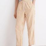 Madewell  Women’s Tapered Huston Pull On Stripe Linen Crop Pants Size XS Photo 0
