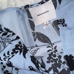 Reformation NWOT  Zoe Side Slit Midi Skirt Beatriz Blue Black Floral French Sz 2 Photo 3