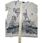 Leo & Ugo M Paris Collection Sweater Eiffel Tower Hot Air Balloon Embellished I2 Size M Photo 5