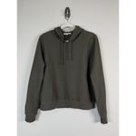 Threads 4 Thought  Women’s Green‎ Olive Ribbed Pullover Hoodie Size L Organic Photo 4