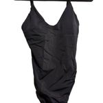 ANDIE NWT Mindy X Marco Black V-Neck Adjustable Straps One Piece Swimsuit MT Photo 0